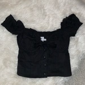Princess Poly Black Elouise Crop Top